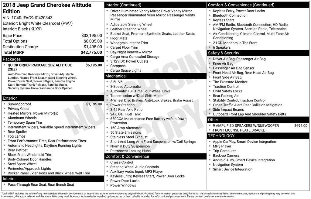 2018 Jeep Grand Cherokee Altitude