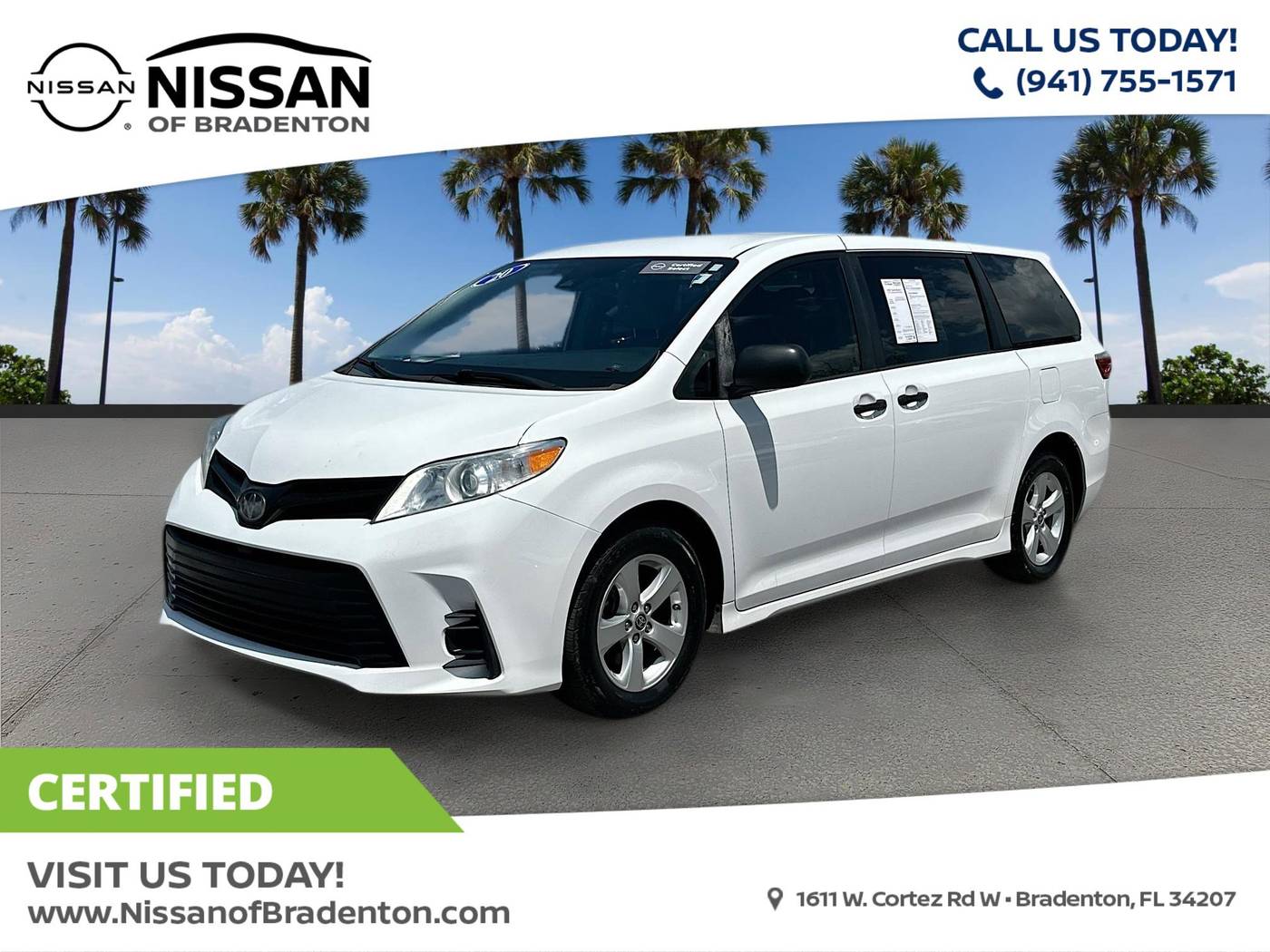 2020 Toyota Sienna L — Minivan — 65,644 mi — Bradenton, FL
