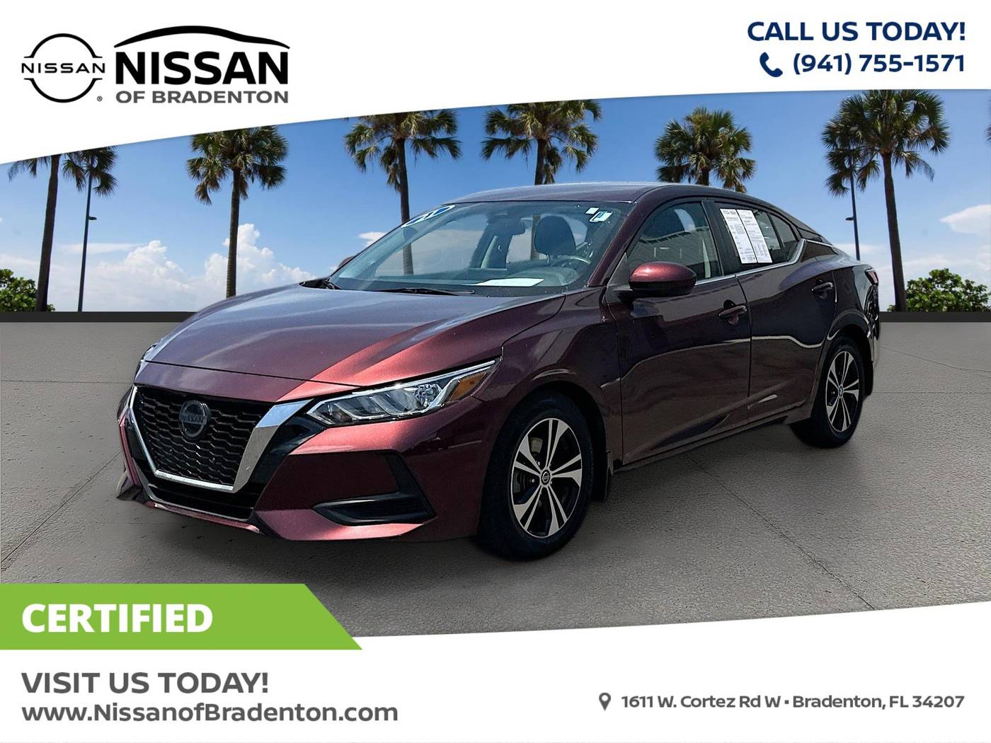 2021 Nissan Sentra SV — Sedan — 38,007 mi — Bradenton, FL
