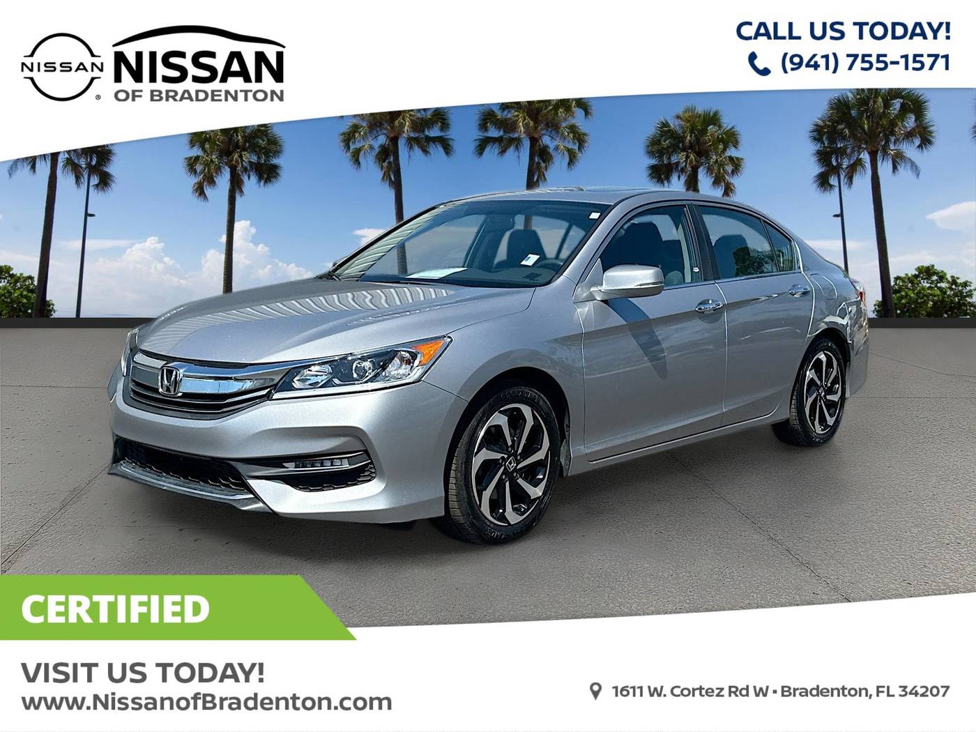 2016 Honda Accord EX — Sedan — 76,363 mi — Bradenton, FL