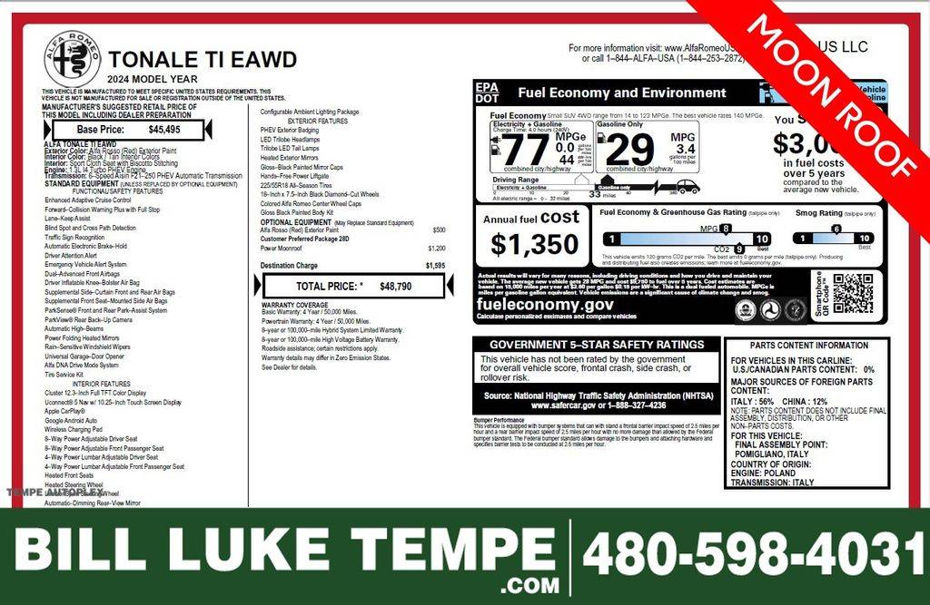 2024 Alfa Romeo Tonale Ti Hybrid — SUV — 20,640 mi — Tempe, AZ