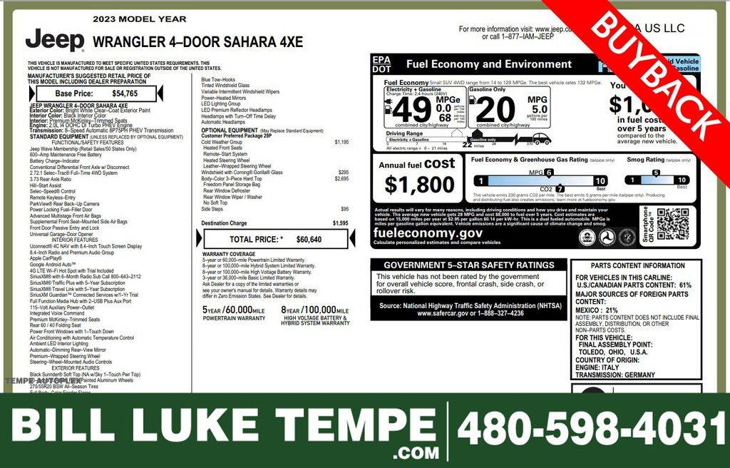 2023 Jeep Wrangler Sahara 4xe