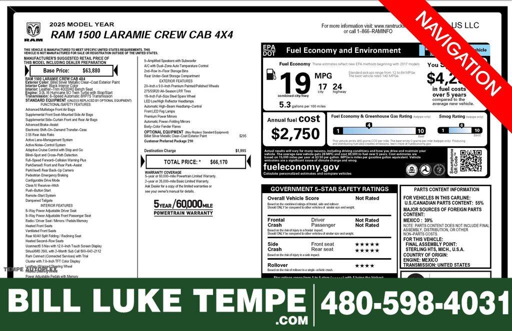 2025 Ram 1500 Laramie — Pickup Truck — 21,050 mi — Tempe, AZ