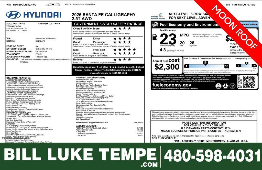 2025 Hyundai Santa Fe Calligraphy — SUV — 4,312 mi — Tempe, AZ