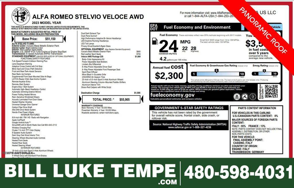 2023 Alfa Romeo Stelvio Veloce — SUV — 36,207 mi — Tempe, AZ