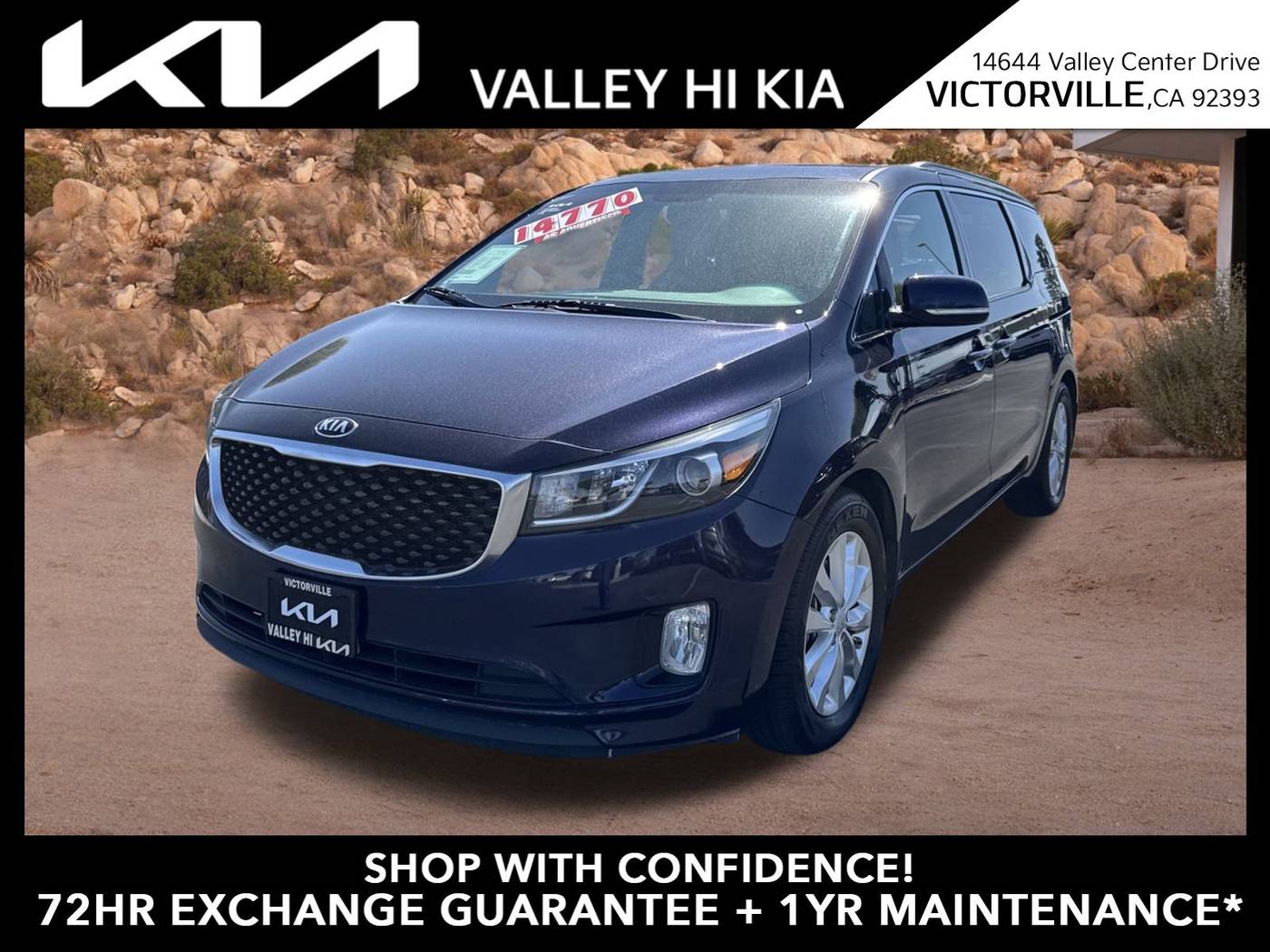 2018 Kia Sedona EX — Minivan — 96,381 mi — Victorville, CA