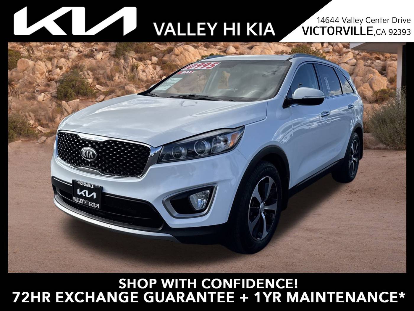 2016 Kia Sorento EX V6 — SUV — 107,352 mi — Victorville, CA