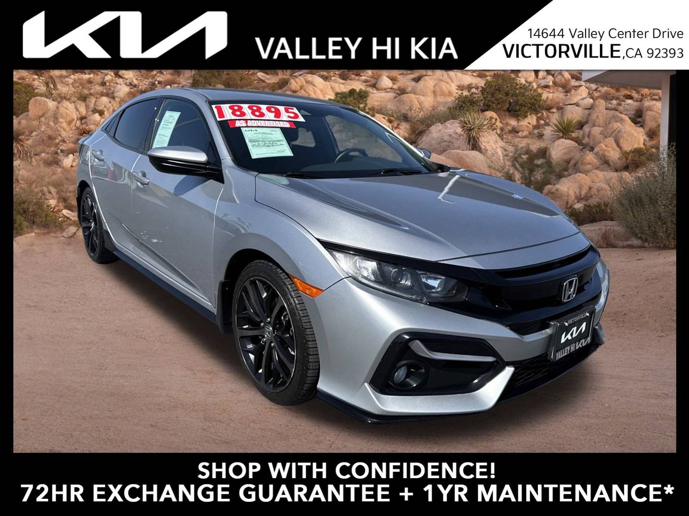2021 Honda Civic Sport — Hatchback — 101,491 mi — Victorville, CA