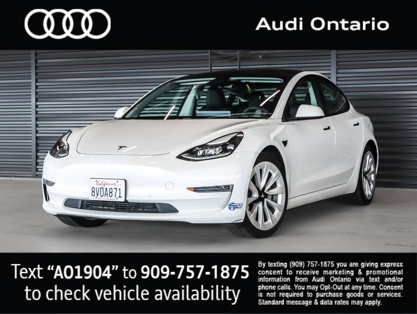 2021 Tesla Model 3 Standard Range Plus — Sedan — 62,954 mi — Ontario, CA