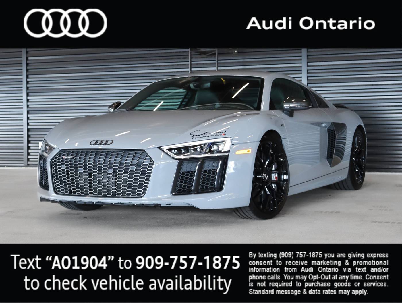 2018 Audi R8 V10 plus — Coupe — 26,533 mi — Ontario, CA