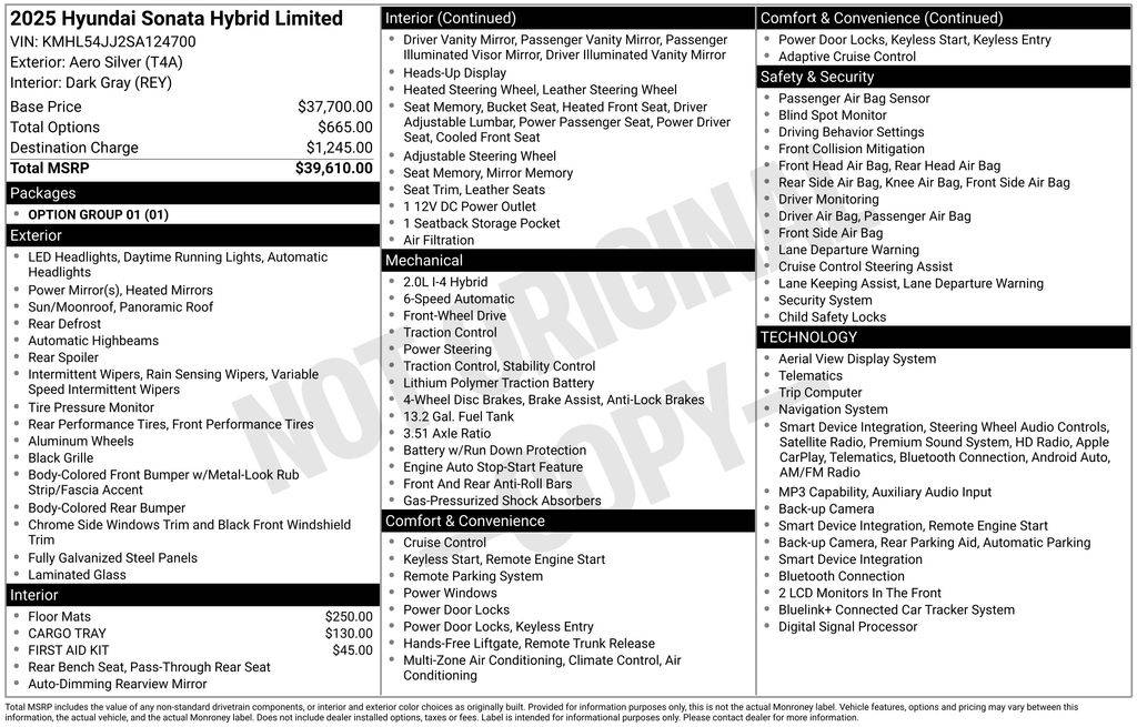 2025 Hyundai Sonata Hybrid Limited — Sedan — 22,132 mi — McKinney, TX