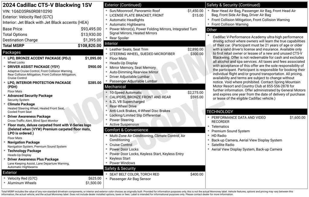 2024 Cadillac CT5-V Blackwing