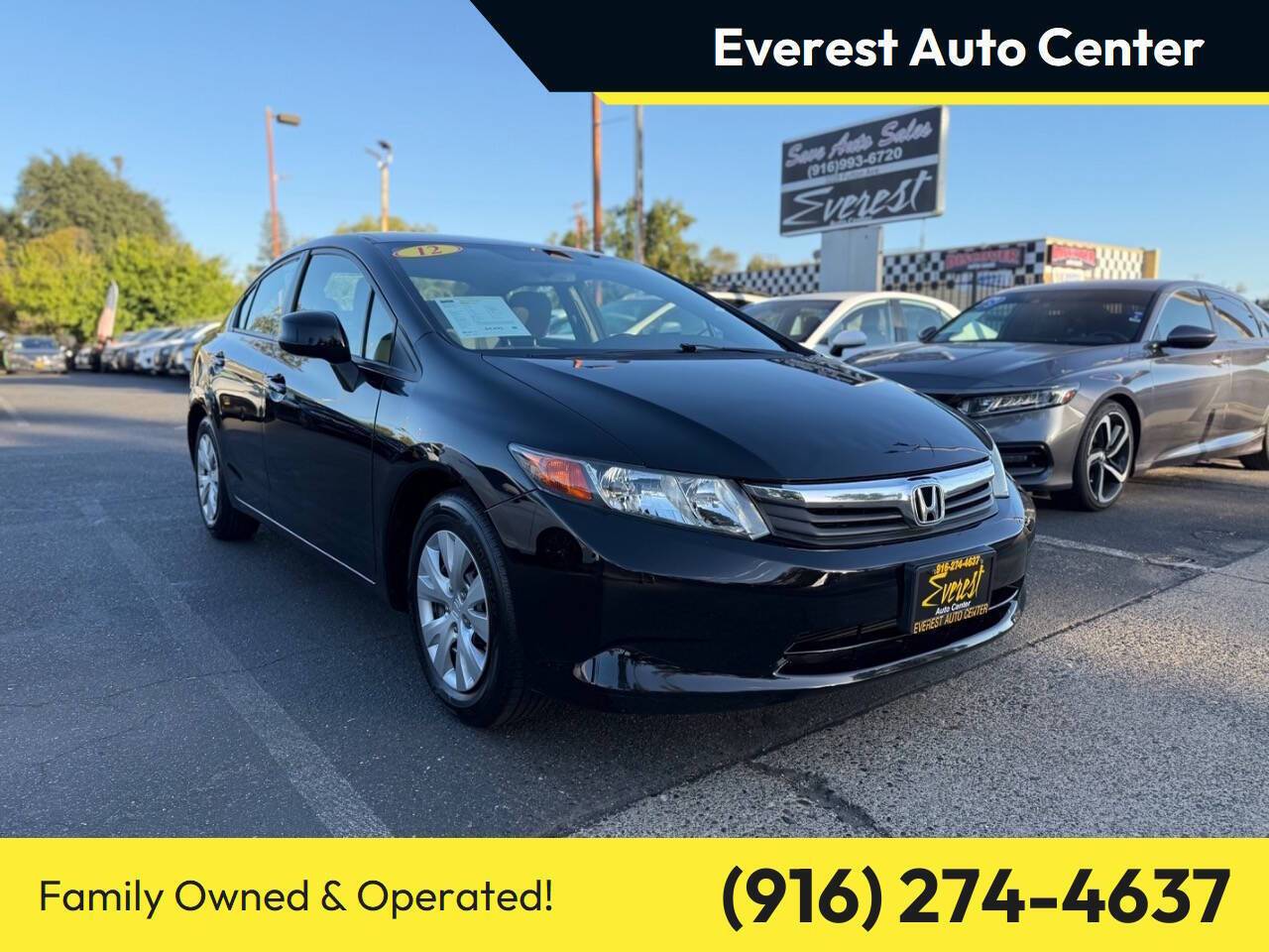 2012 Honda Civic LX — Sedan — 90,605 mi — Sacramento, CA