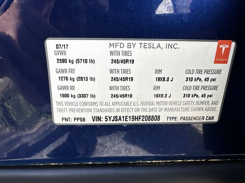 2017 Tesla Model S 60 — Hatchback — 116,609 mi — Paterson, NJ