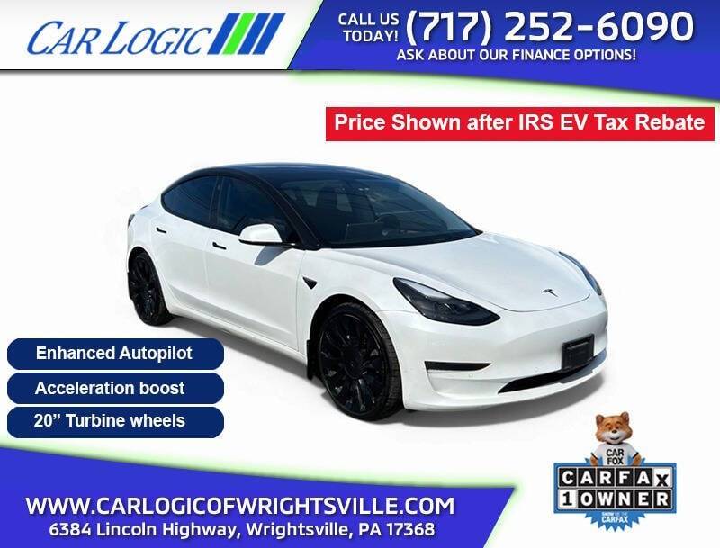 2021 Tesla Model 3 Long Range — Sedan — 128,601 mi — Wrightsville, PA