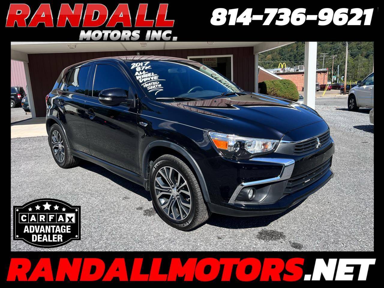 2017 Mitsubishi Outlander Sport SE — SUV — 87,517 mi — Portage, PA