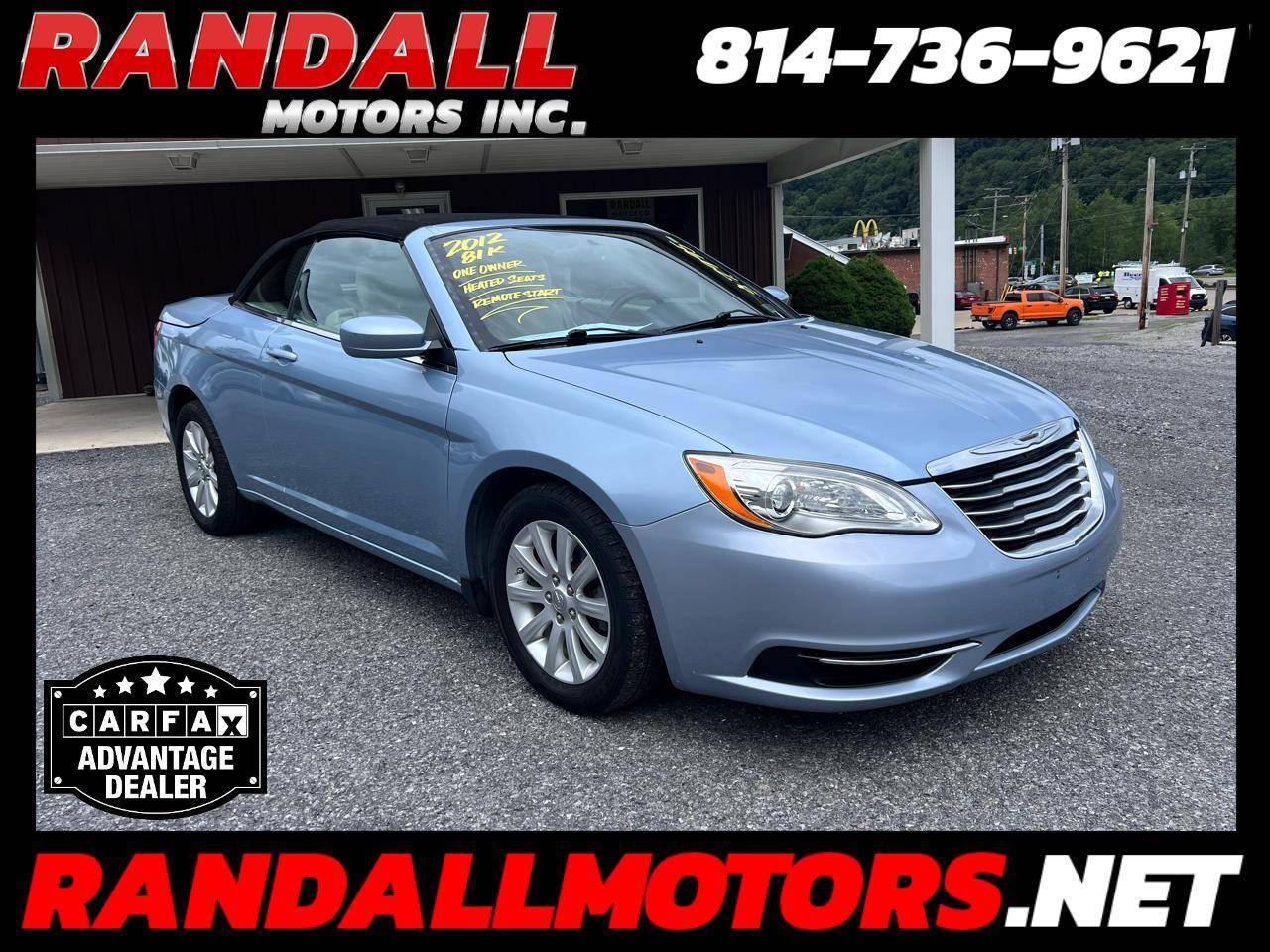 2012 Chrysler 200 Touring — Convertible — 81,390 mi — Portage, PA