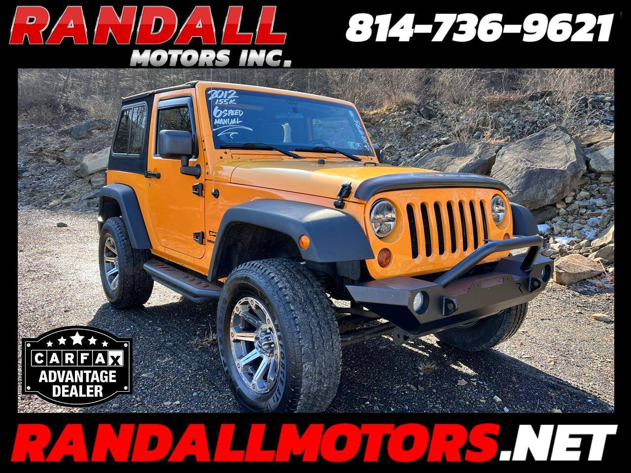 2012 Jeep Wrangler Sport — SUV — 155,339 mi — Portage, PA