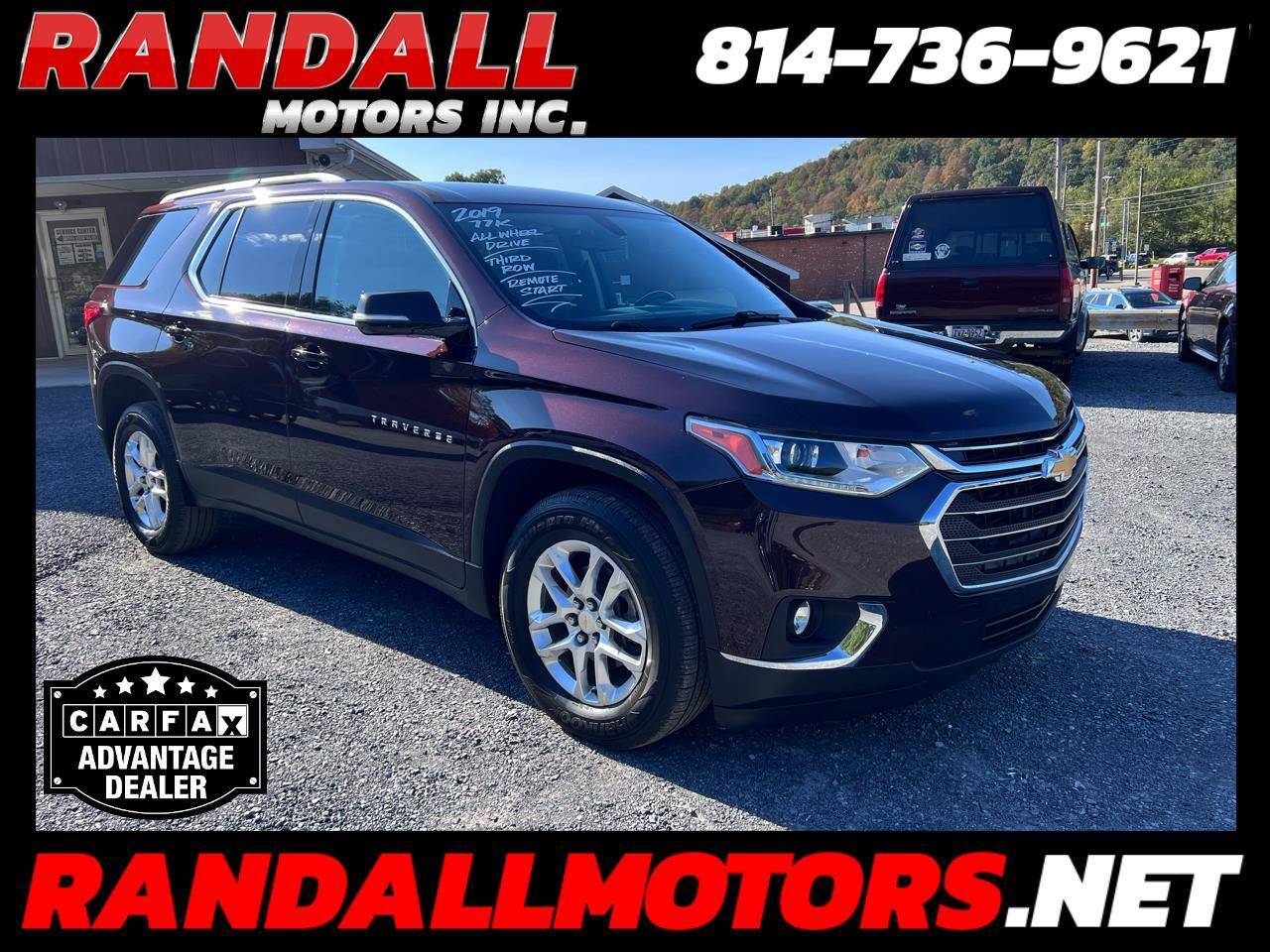 2019 Chevrolet Traverse LT Cloth — SUV — 77,668 mi — Portage, PA