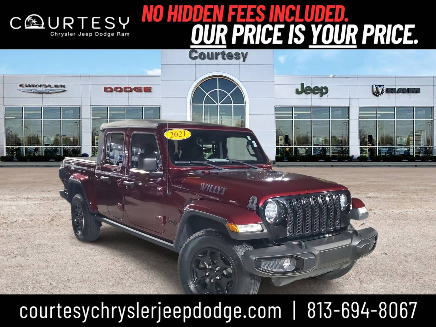 2021 Jeep Gladiator Willys — Pickup Truck — 57,769 mi — Tampa, FL