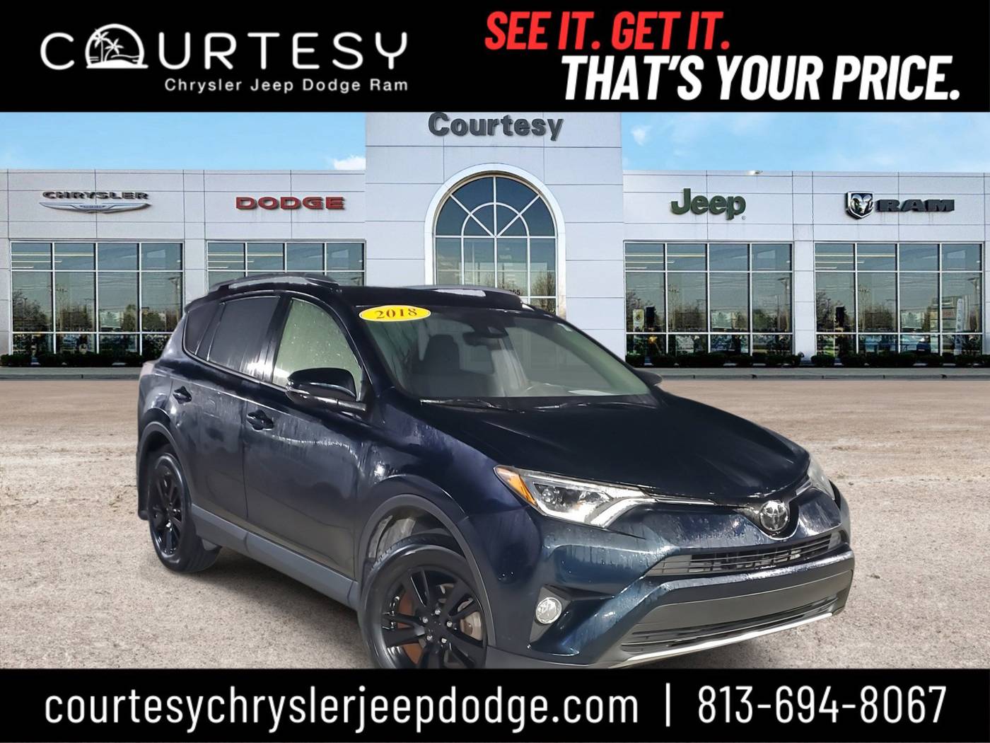 2018 Toyota RAV4 XLE — SUV — 85,295 mi — Tampa, FL