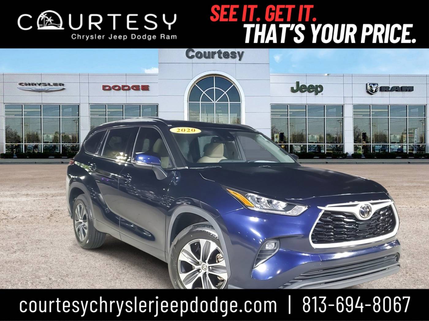 2020 Toyota Highlander XLE — SUV — 72,034 mi — Tampa, FL