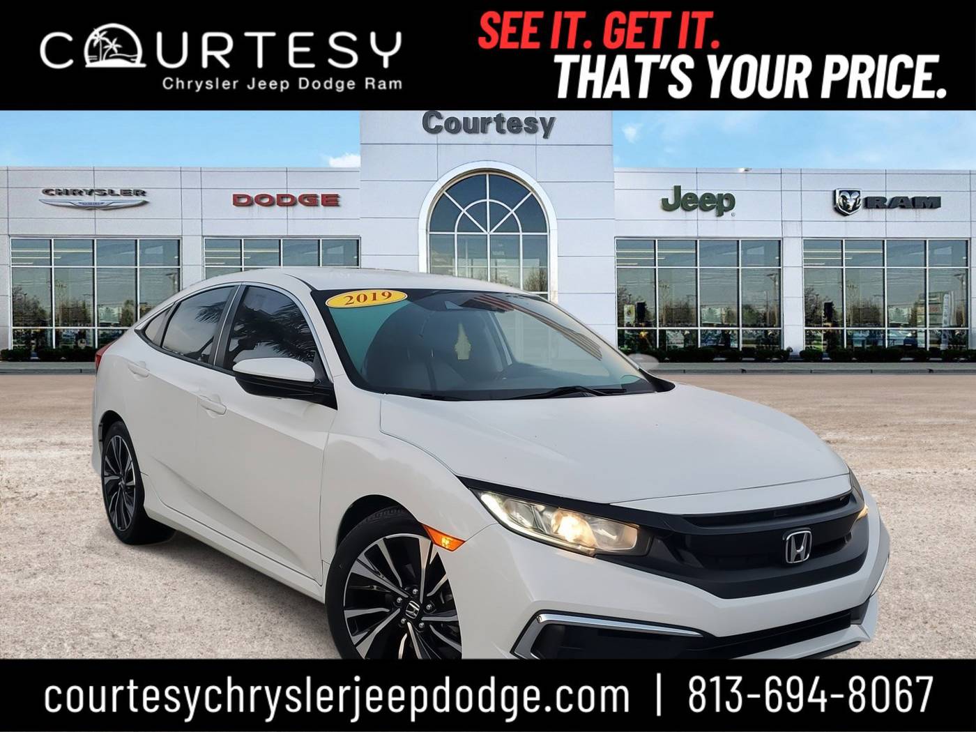 2019 Honda Civic LX — Sedan — 62,493 mi — Tampa, FL