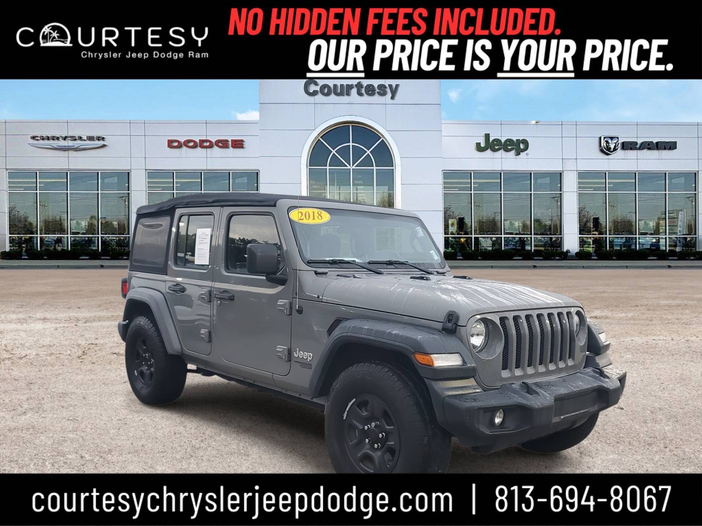 2018 Jeep Wrangler Sport — SUV — 71,597 mi — Tampa, FL