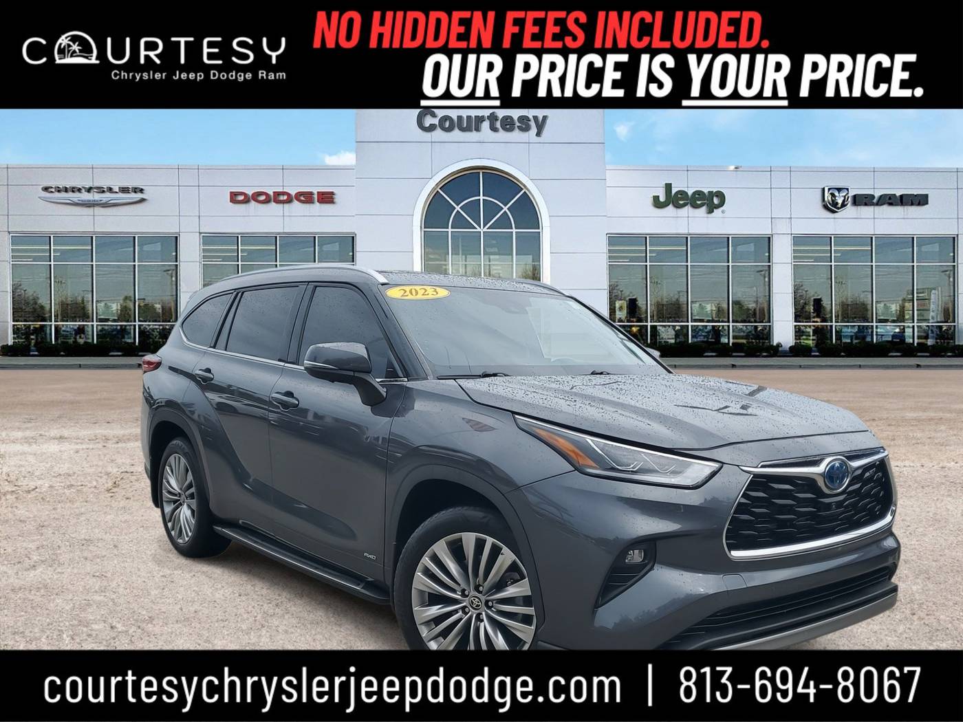 2023 Toyota Highlander Hybrid Platinum — SUV — 25,031 mi — Tampa, FL