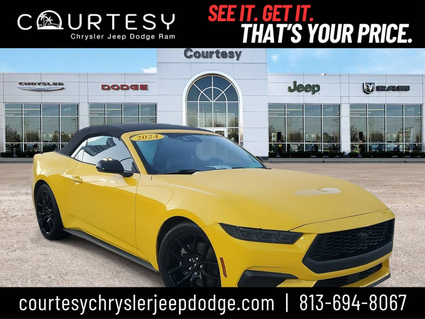 2024 Ford Mustang EcoBoost Premium — Convertible — 9,741 mi — Tampa, FL