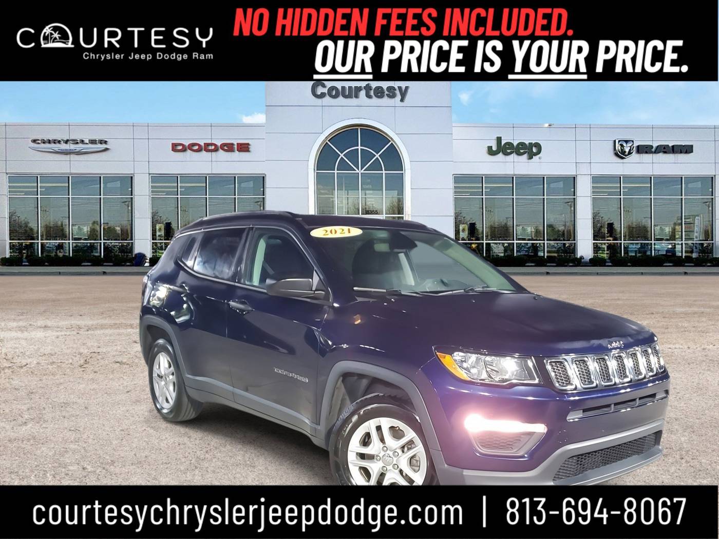 2021 Jeep Compass Sport — SUV — 76,278 mi — Tampa, FL