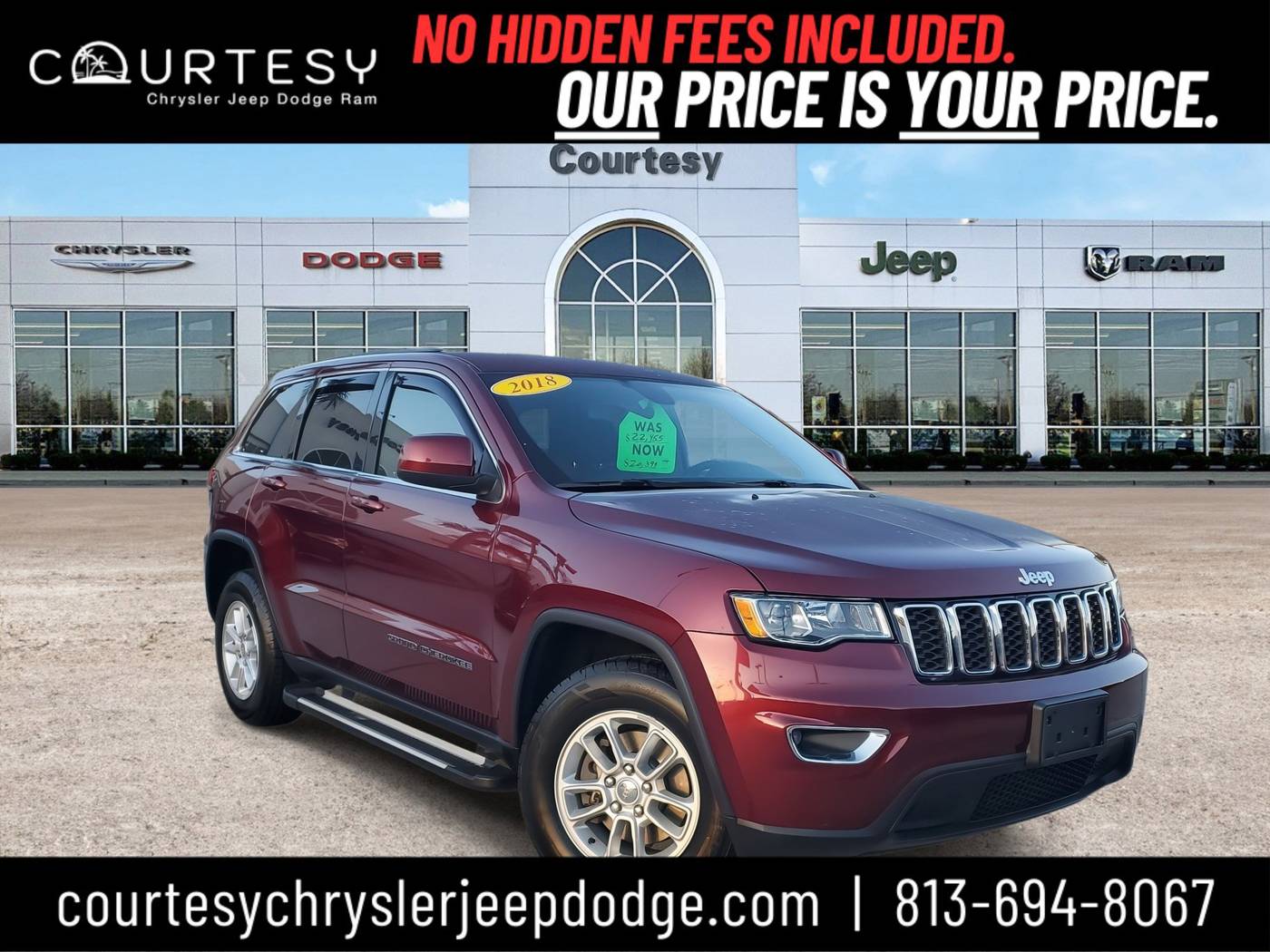 2018 Jeep Grand Cherokee Laredo — SUV — 48,989 mi — Tampa, FL