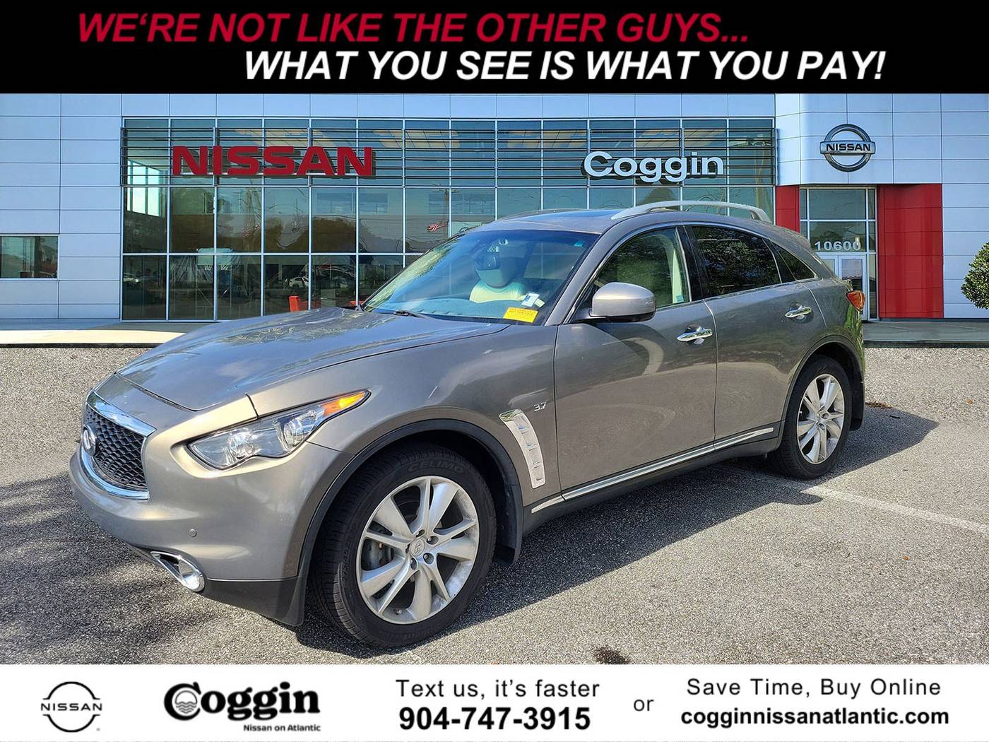 2015 INFINITI QX70 Standard — SUV — 40,946 mi — Jacksonville, FL