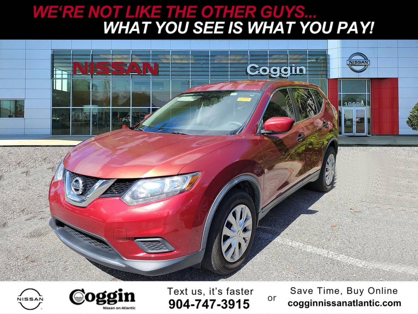 2016 Nissan Rogue S — SUV — 105,598 mi — Jacksonville, FL