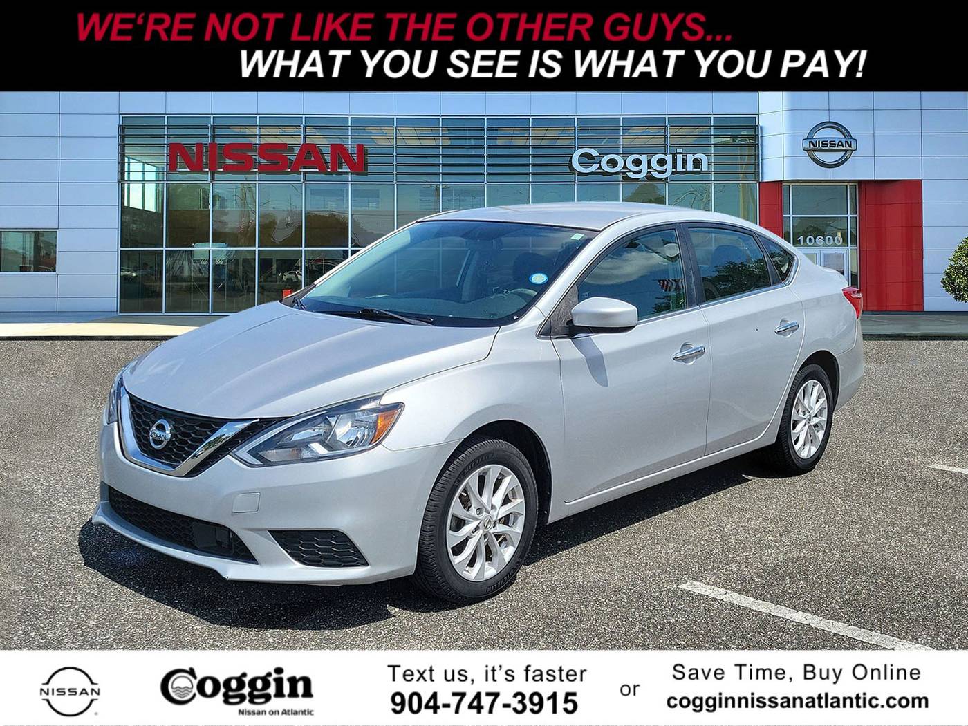 2019 Nissan Sentra SV — Sedan — 66,950 mi — Jacksonville, FL