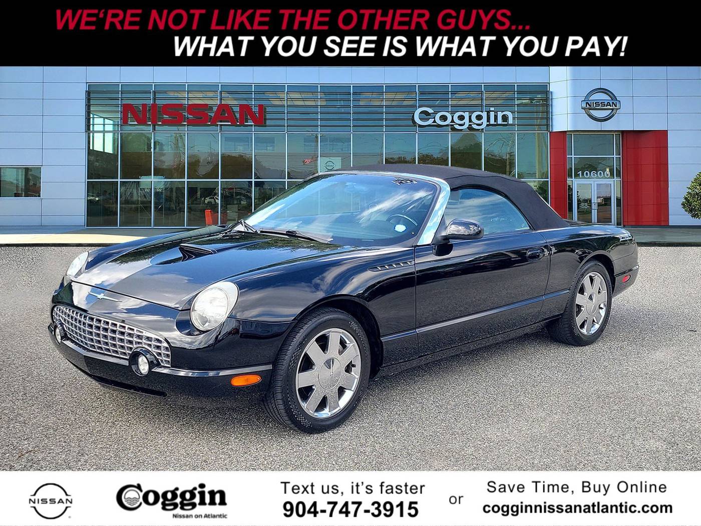 2002 Ford Thunderbird Deluxe — Convertible — 51,619 mi — Jacksonville, FL