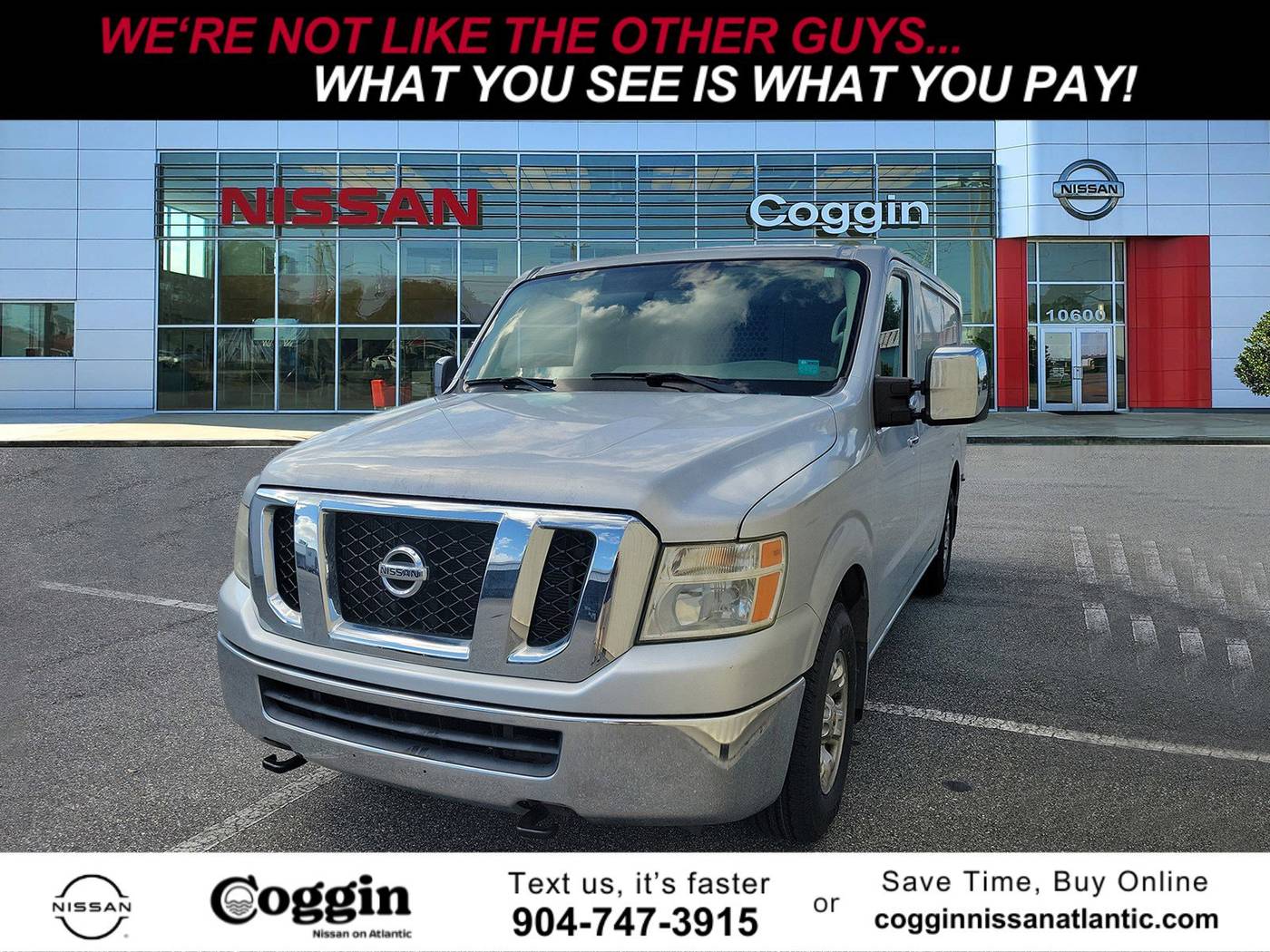 2019 Nissan NV Cargo NV3500 HD SL — Cargo Van — 40,383 mi — Jacksonville, FL