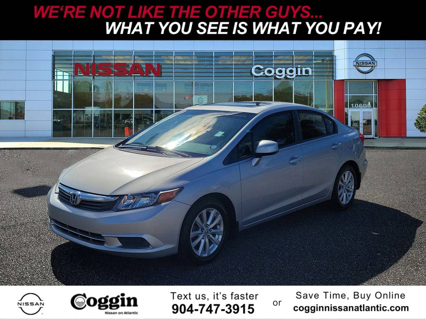 2012 Honda Civic EX-L — Sedan — 88,252 mi — Jacksonville, FL