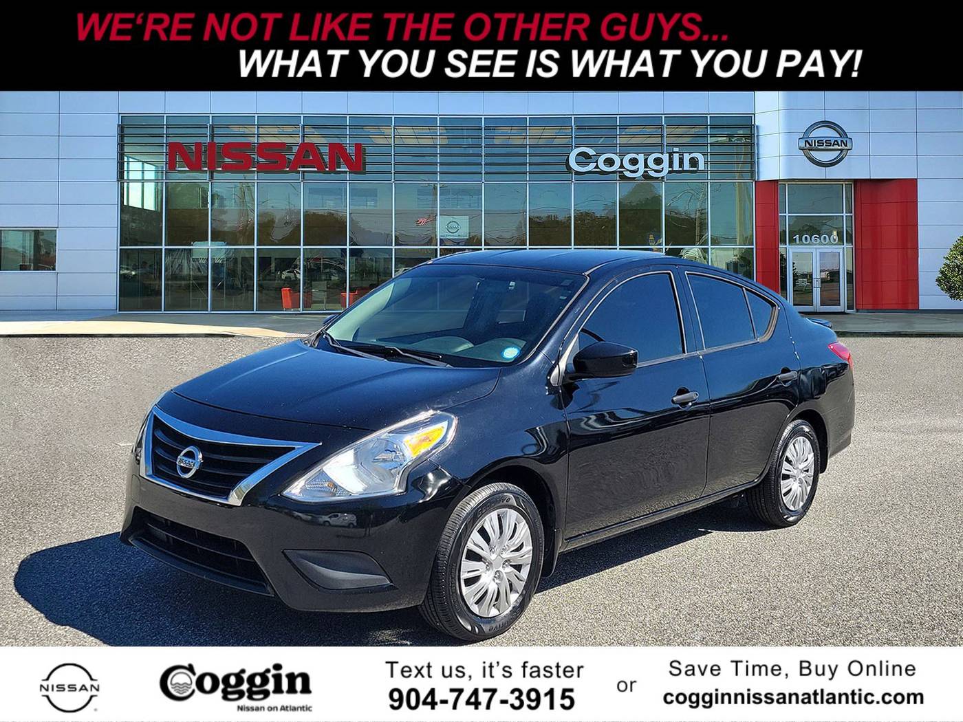 2017 Nissan Versa 1.6 S Plus — Sedan — 134,786 mi — Jacksonville, FL