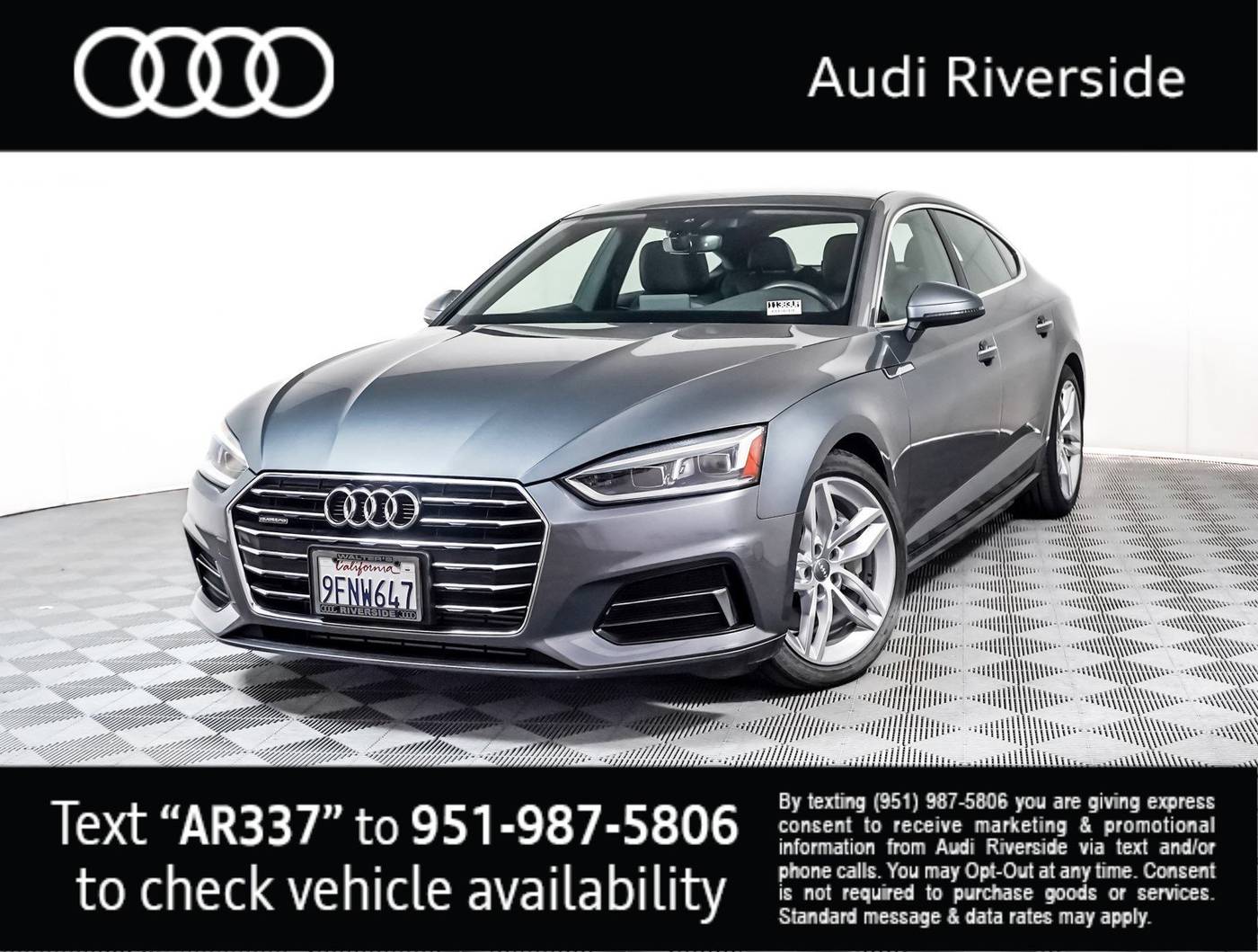 2019 Audi A5 Premium — Hatchback — 59,177 mi — Riverside, CA