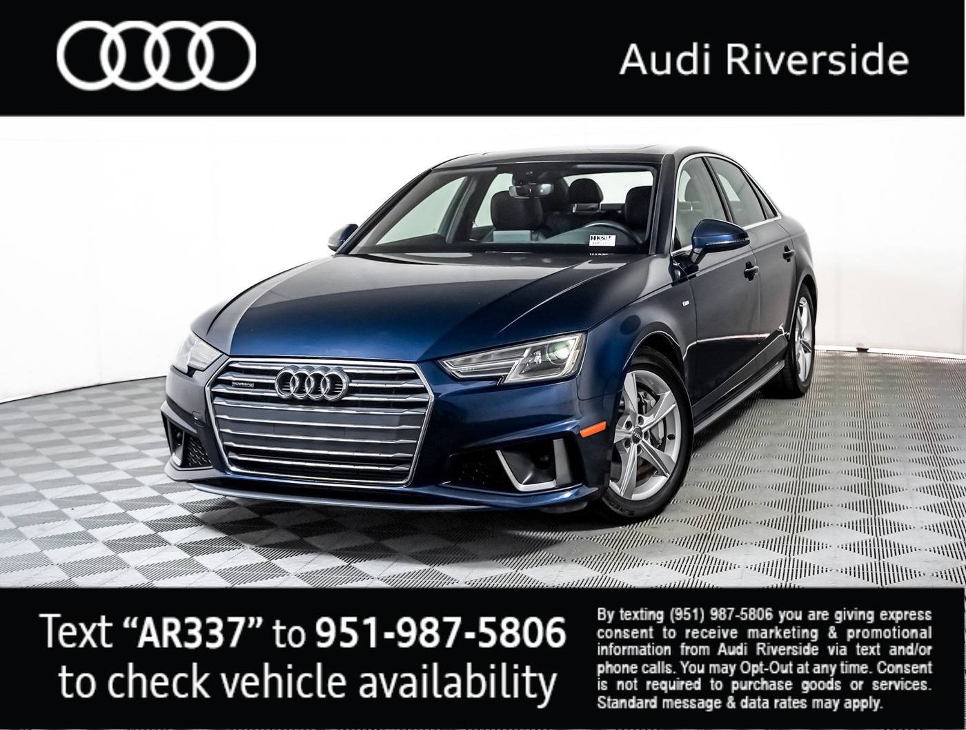2019 Audi A4 Premium — Sedan — 47,871 mi — Riverside, CA