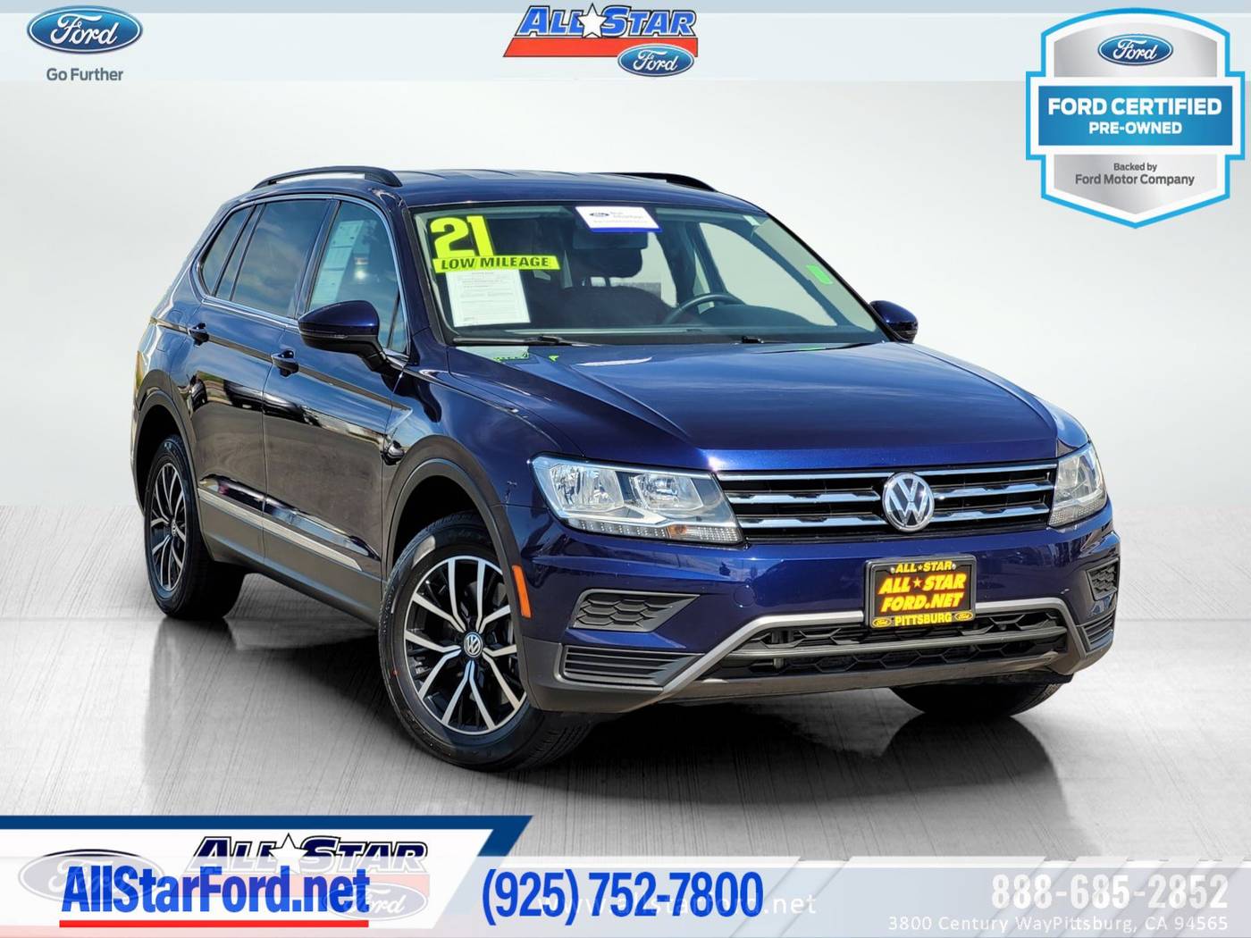2021 Volkswagen Tiguan SE R-Line Black — SUV — 68,037 mi — Pittsburg, CA