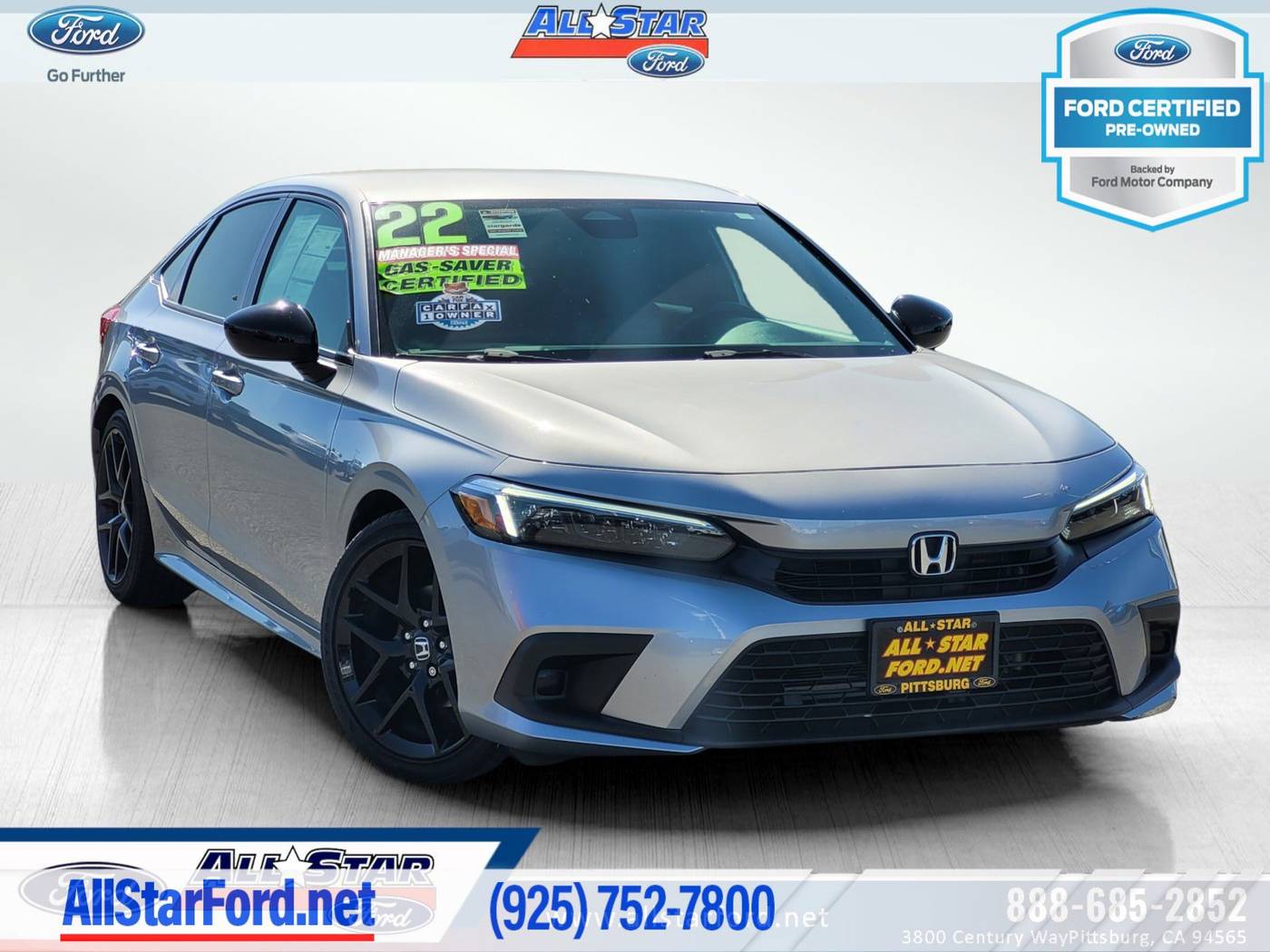 2022 Honda Civic Sport — Sedan — 32,651 mi — Pittsburg, CA