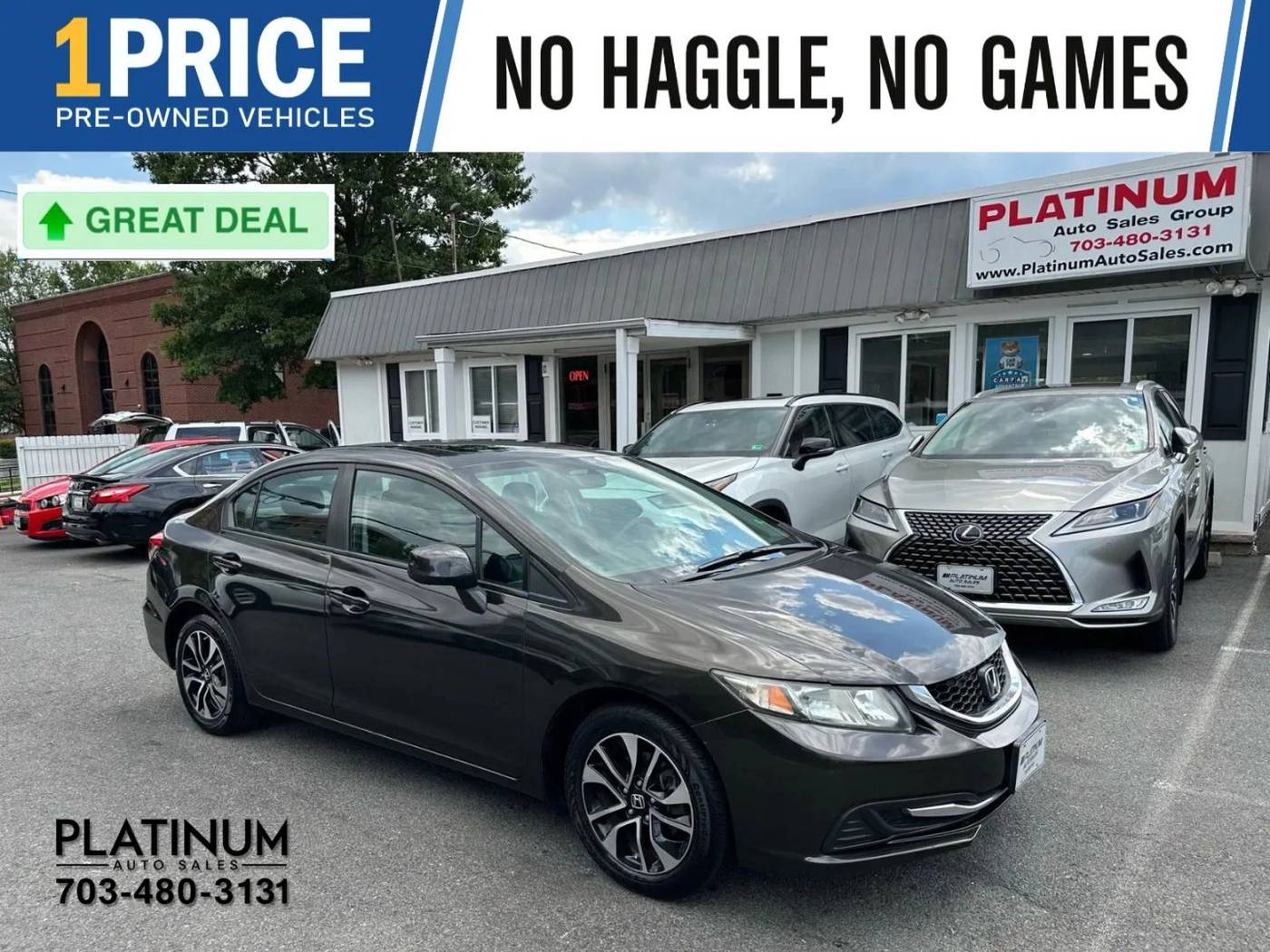 2013 Honda Civic EX — Sedan — 128,089 mi — Arlington, VA