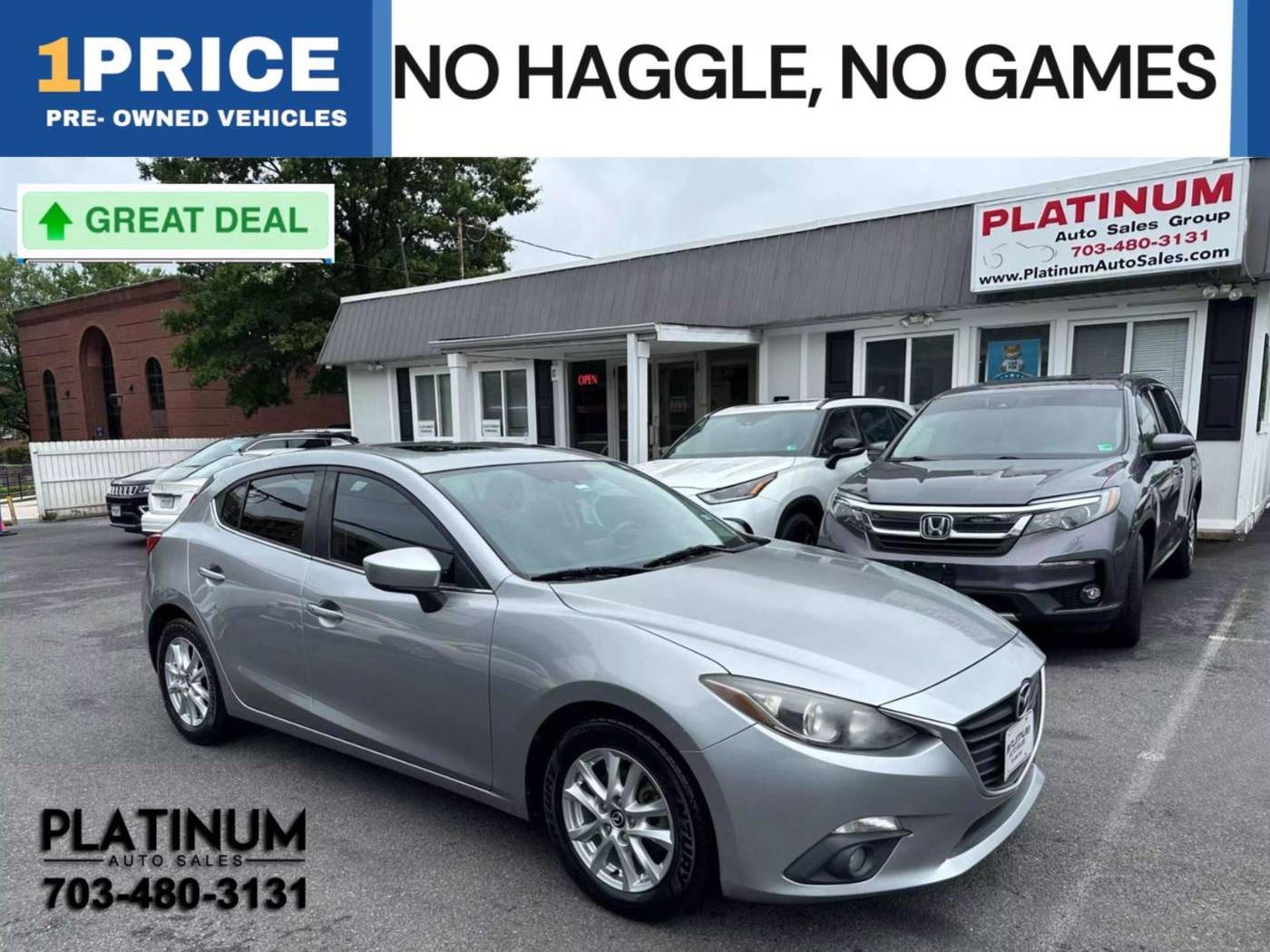 2016 Mazda Mazda3 i Grand Touring — Hatchback — 167,216 mi — Arlington, VA