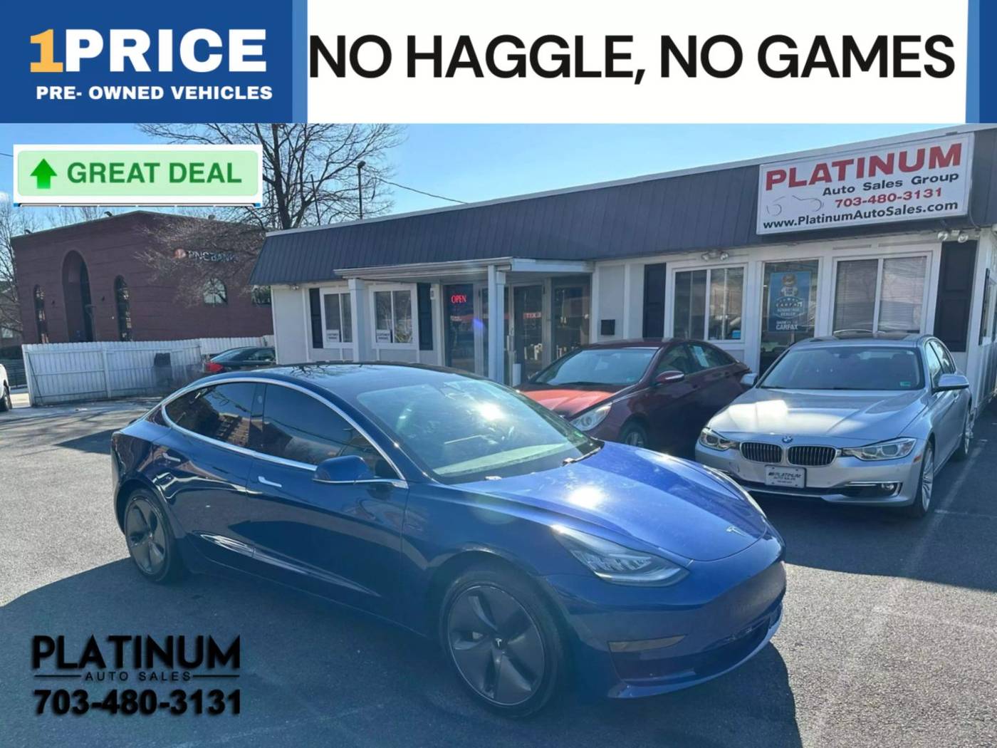 2020 Tesla Model 3 Standard Range Plus — Sedan — 67,966 mi — Arlington, VA