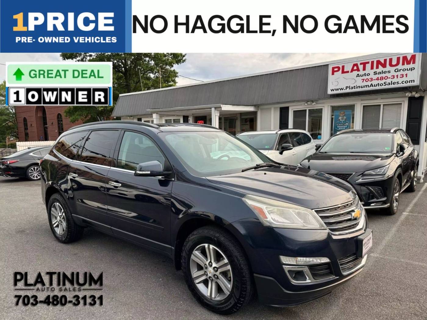 2015 Chevrolet Traverse LT — SUV — 130,699 mi — Arlington, VA