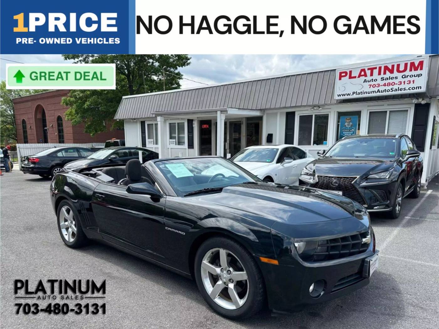 2012 Chevrolet Camaro 1LT — Convertible — 154,127 mi — Arlington, VA