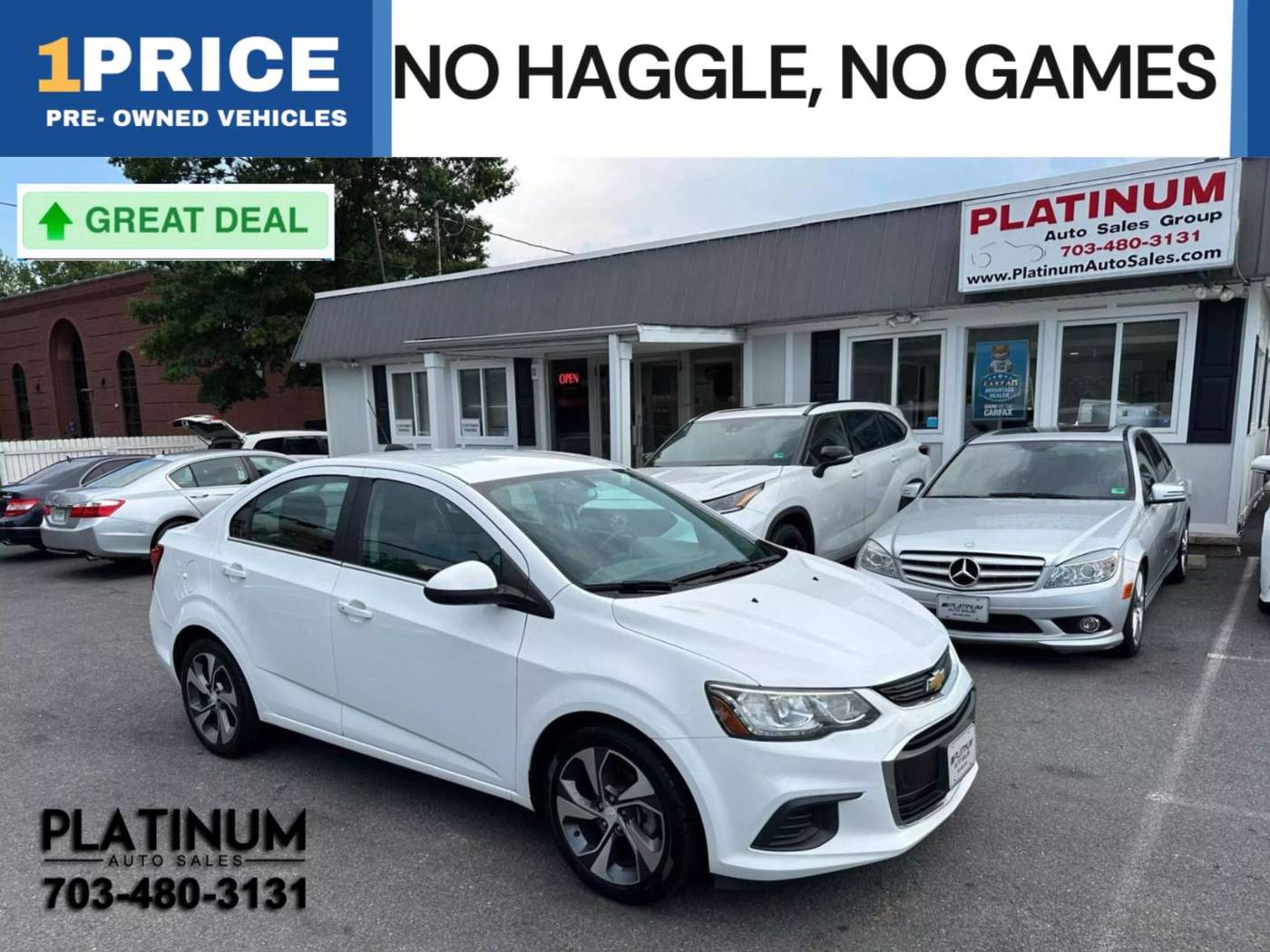 2017 Chevrolet Sonic Premier — Sedan — 88,059 mi — Arlington, VA
