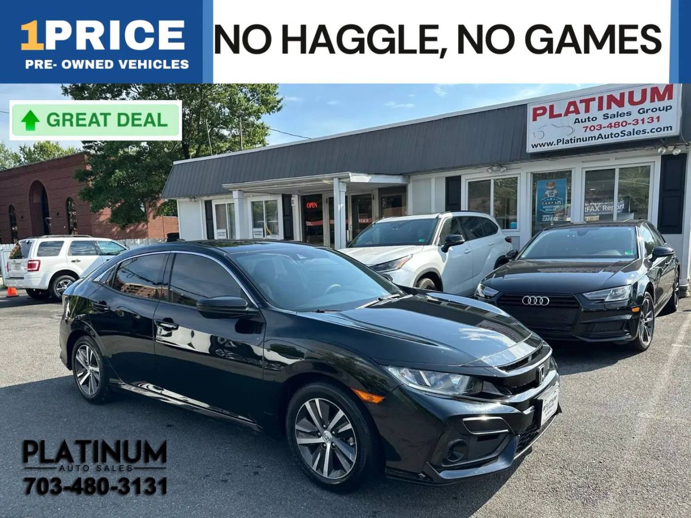 2020 Honda Civic LX — Hatchback — 109,108 mi — Arlington, VA